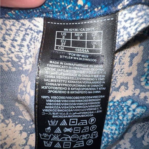 Guess One Shoulder Python Print Naughty Night Multi Ruffle Mini Dress size 0 - Picture 5 of 5